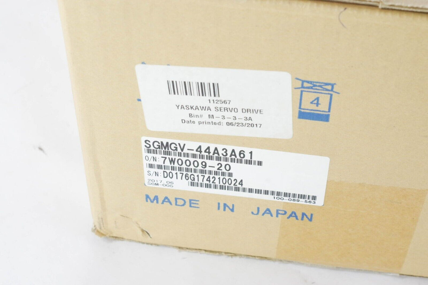 Yaskawa SGMGV-44A3A61  7W0009-20 Sigma-5 Servomotor - Unopened Original