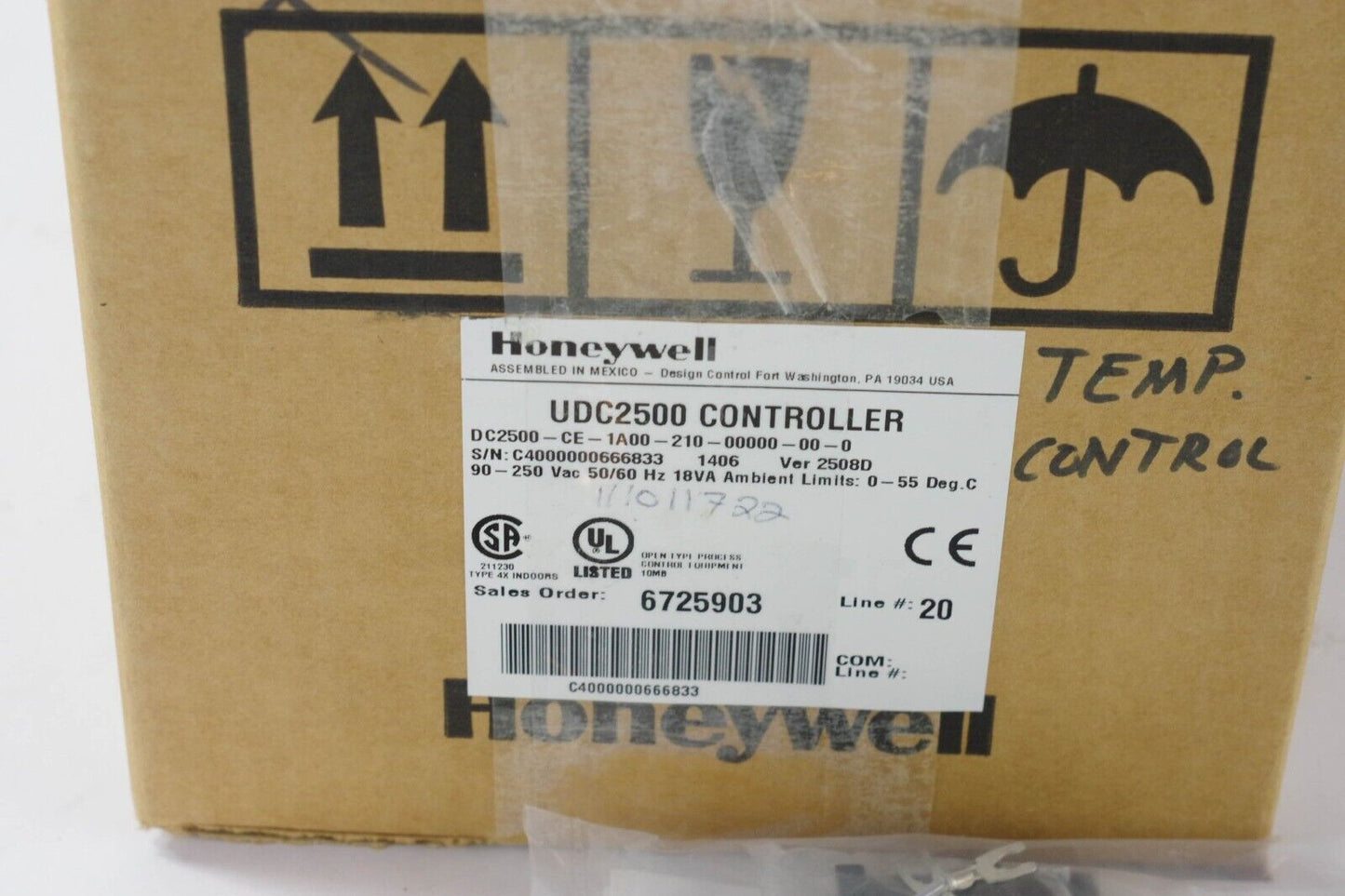 Honeywell DC2500-CE-1A00-210-00000-00-0 UDC2500 Controller