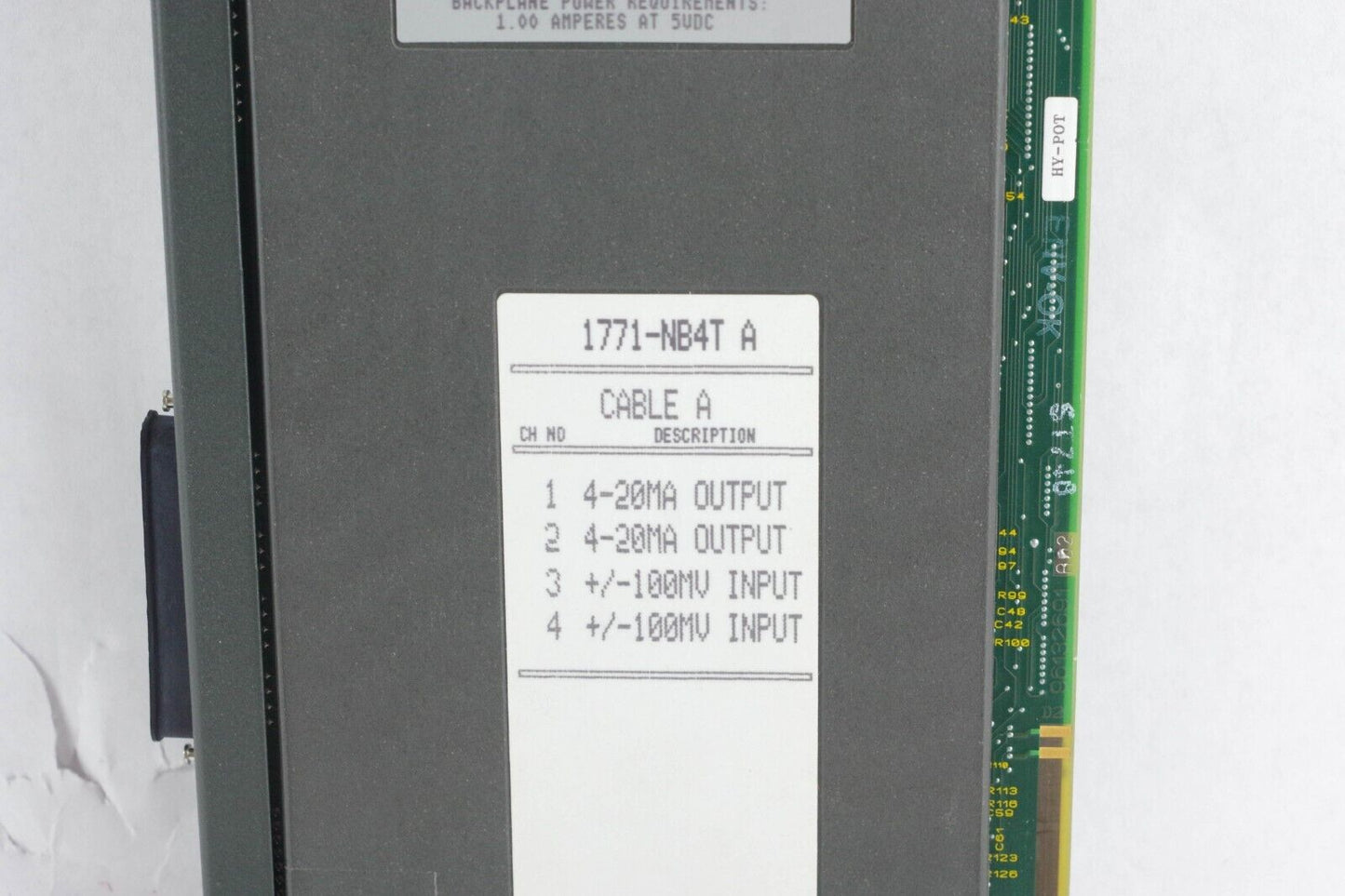 Allen Bradley 1771-NB4T Ser A HIGH RESOLUTION ISOLATED ANALOG SERIES MODULE PLC5