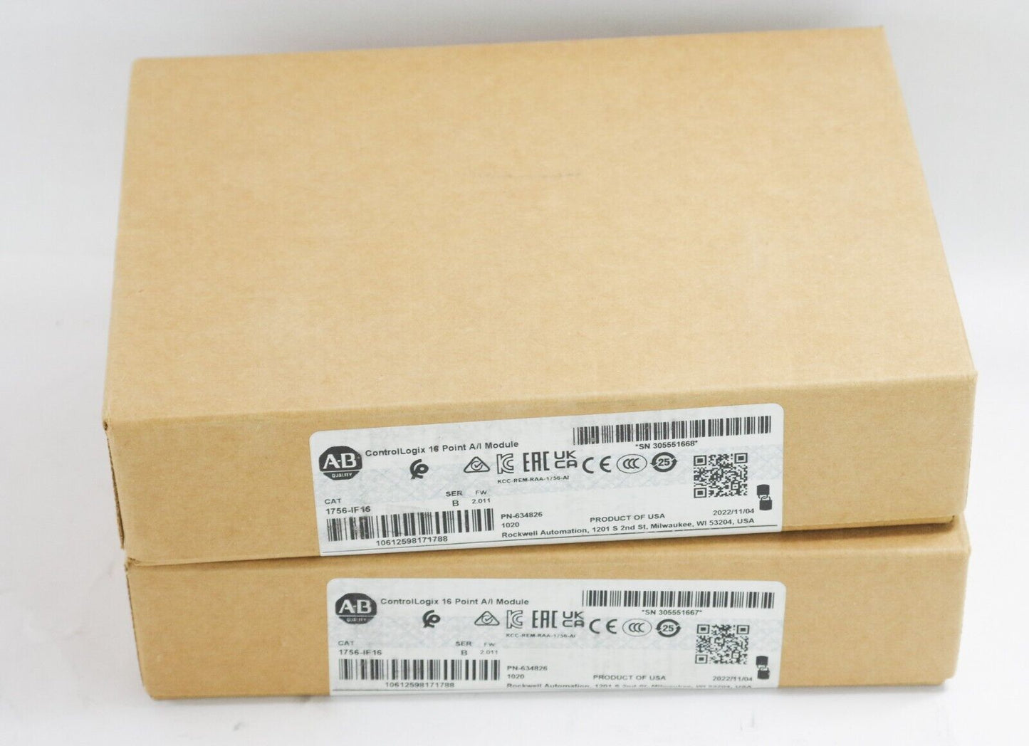 2022 Allen Bradley 1756-IF16 Ser B Analog Input Module 1756IF16 - Sealed Surplus