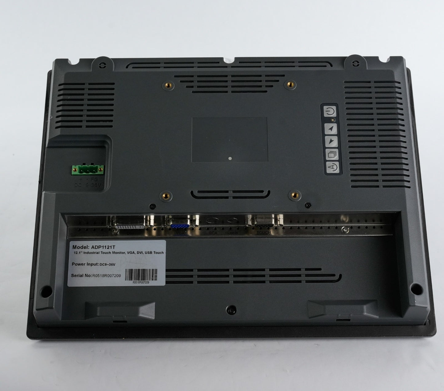 Aplex ADP-1121T 12.1" Color TFT Resistive Touch Monitor VGA / DVI RS232