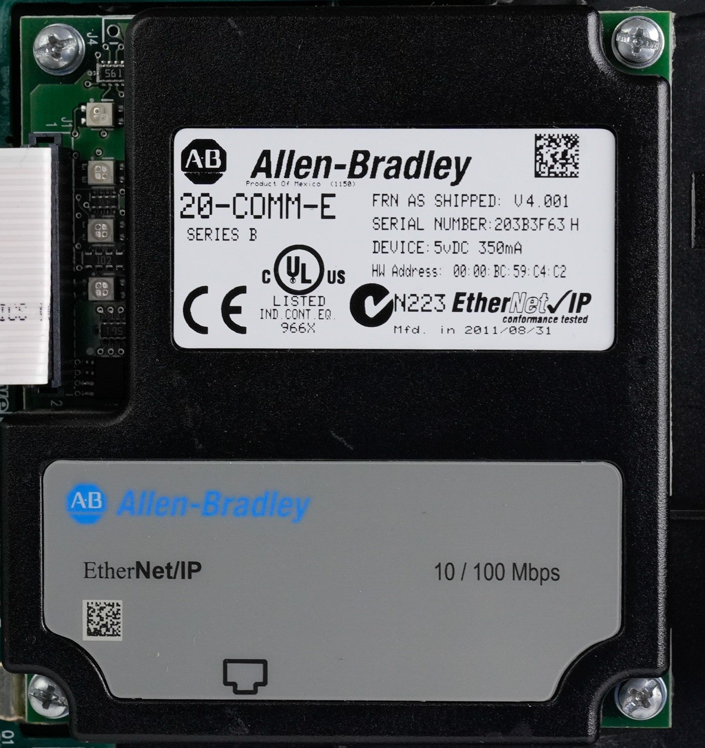 Allen Bradley 20DD014A0EYNANCNL /A Powerflex 700S Drive + 20-COMM-E + Warranty