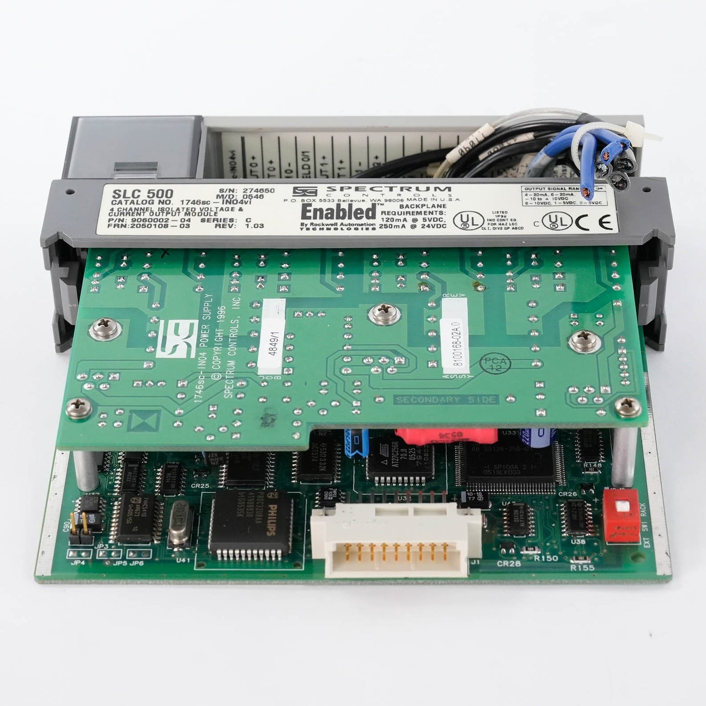 Spectrum Controls 1746sc-INO4vi Ser C SLC 500 4 Channel Analog Output Module