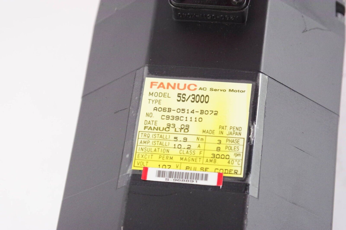 GE Fanuc a2/2000 A06B-0372-B175#7000 / A06B0372B175 #7000 AC Servo Motor