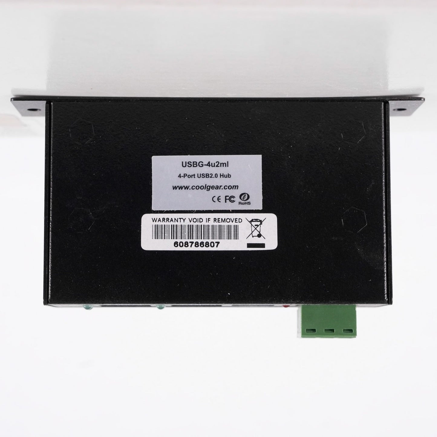 Coolgear USBG-4u2ml 4-Port USB 2.0 High Speed Industrial Metal Hub - Open Box