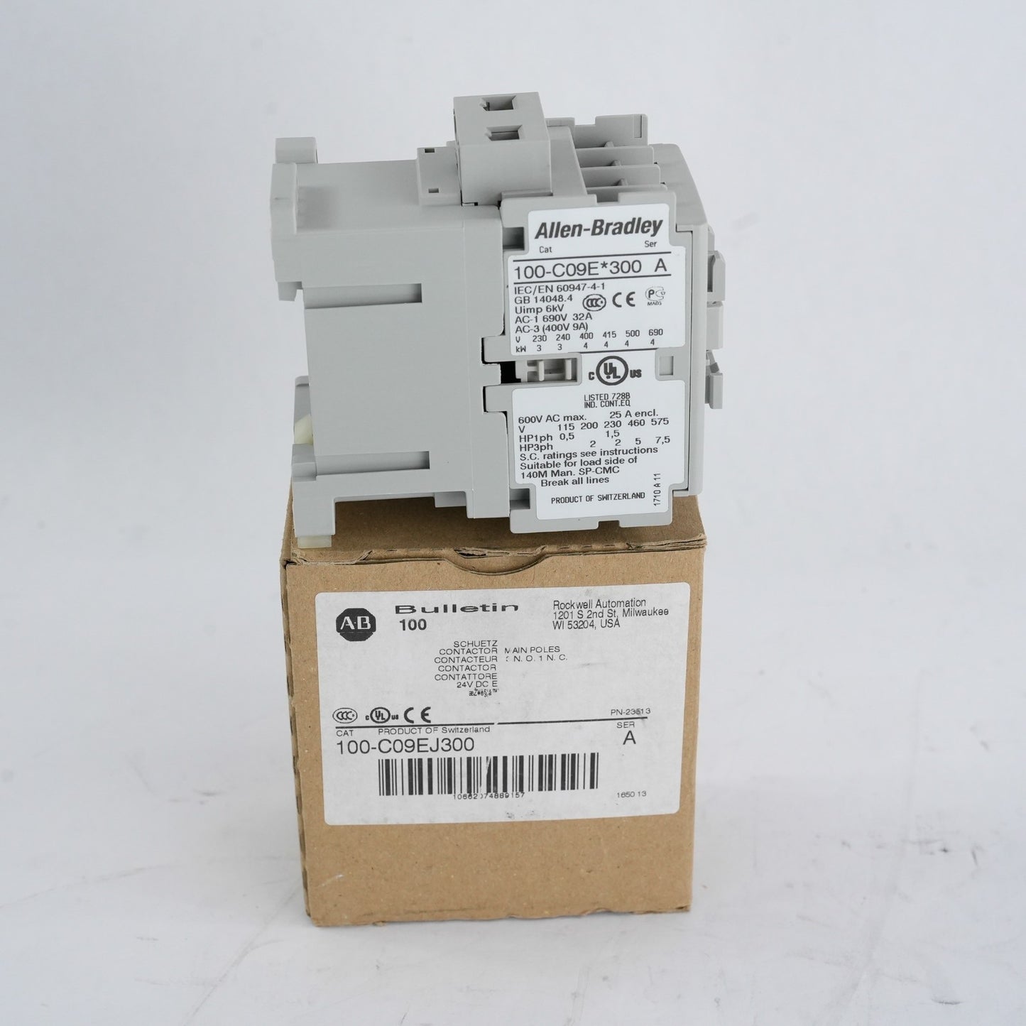 Allen Bradley 100-C09EJ300 /A Contactor 24VDC 100-C09E*300 - Open Box