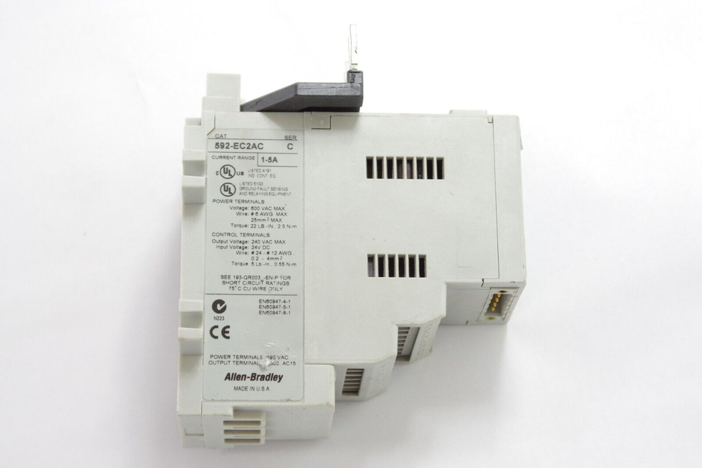 Allen-Bradley 592-EC2AC Ser C Overload Relay E3 Plus