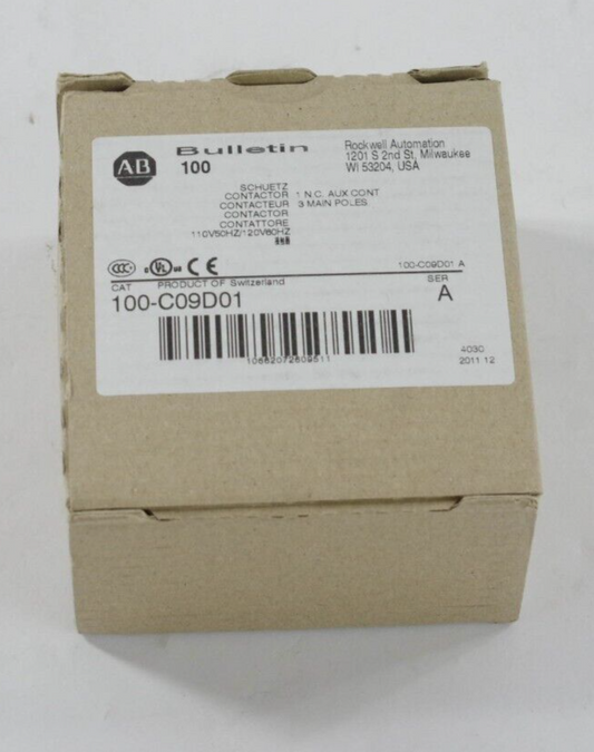 Allen Bradley 100-C09D10 110/120V Contactor Ser A - New Surplus