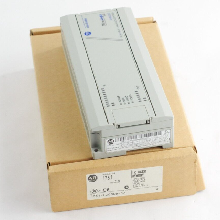 Allen Bradley 1761-L20BWB-5A PLC Controller MicroLogix 1000 24VDC 12 IN, 8 OUT