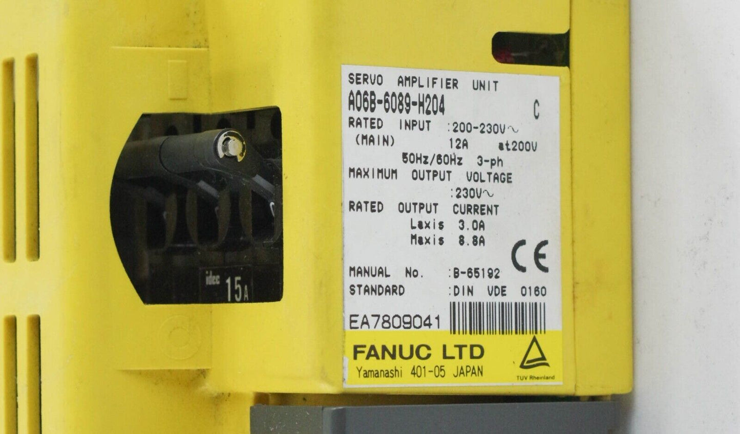 Fanuc A06B-6089-H204 Ser C /C Servo Amplifier EA8428532