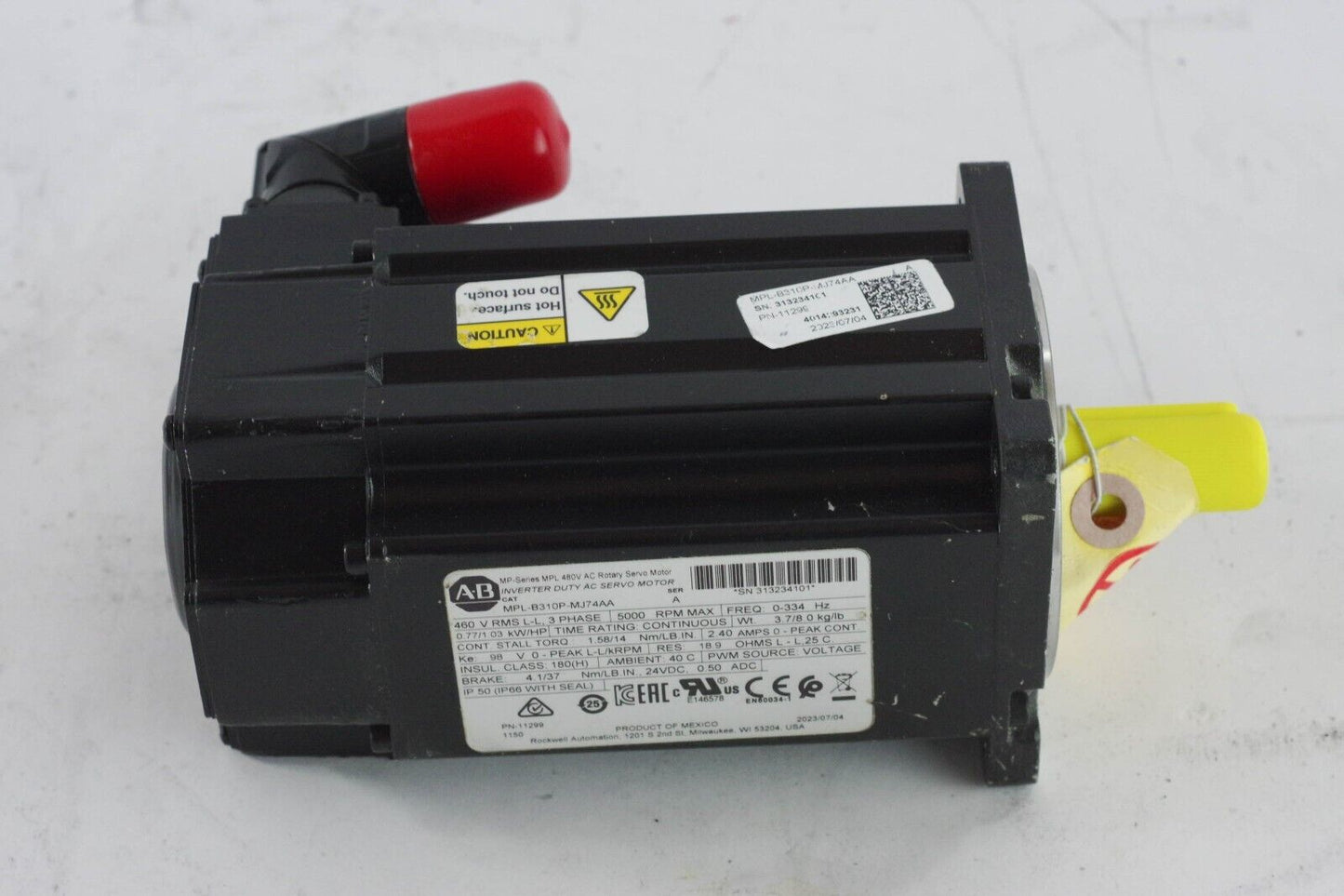 2023 ALLEN BRADLEY MPL-B310P-MJ74AA / MPLB310PMJ74AA Servo Motor - No Box