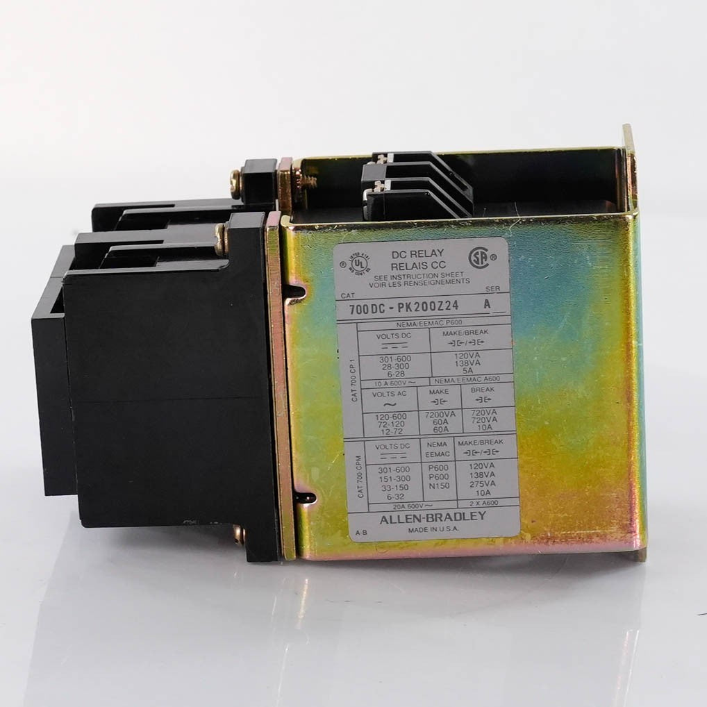 Allen Bradley 700DC-PK200Z24 Control Relay 24VDC 2-Pole 700PK200Z24 Series A 10A