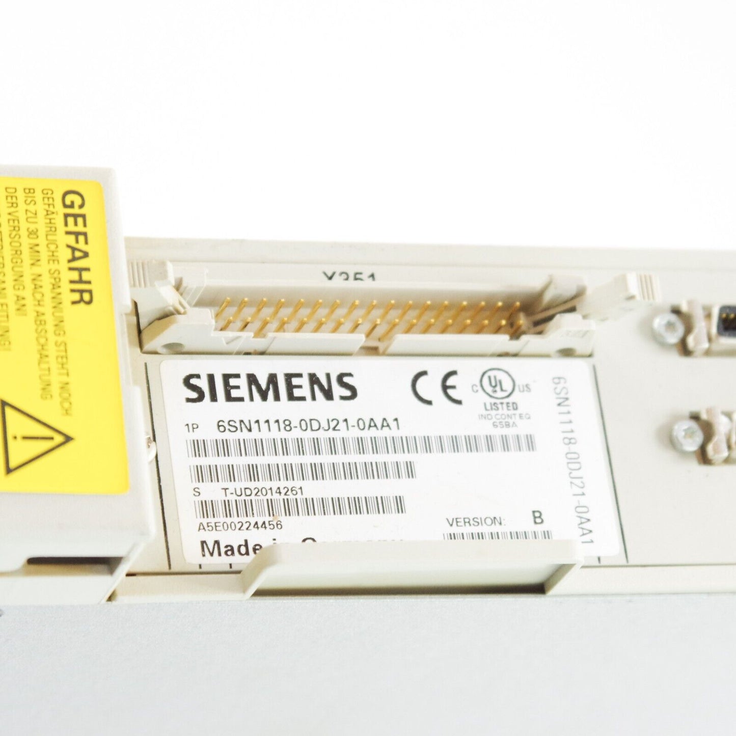 Siemens 6SN1124-1AA00-0BA1 / 6SN1118-0DJ21-0AA1 Simodrive LT Modul EXT 25A