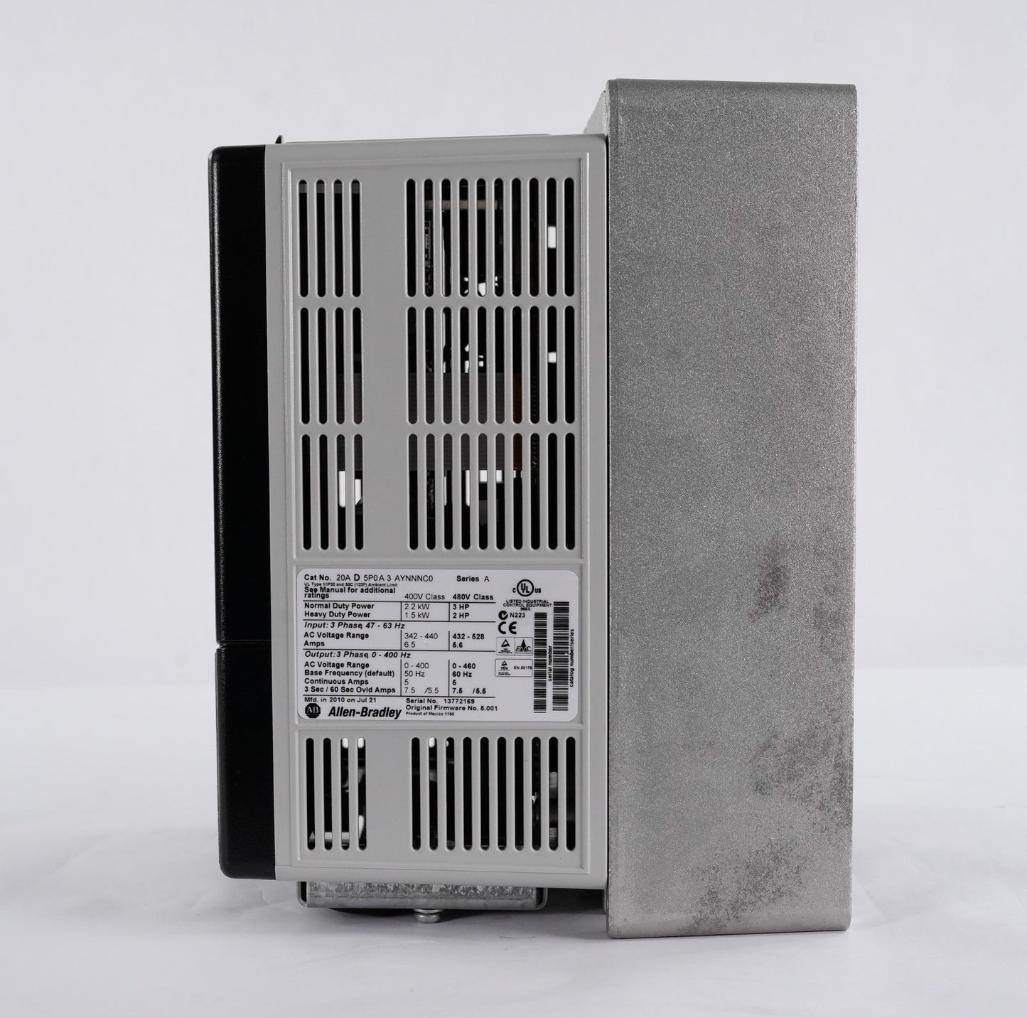 Allen-Bradley 20AD5P0A3AYNNNC0 /A PowerFlex 70 480V 3-Phase 3HP AC Drive