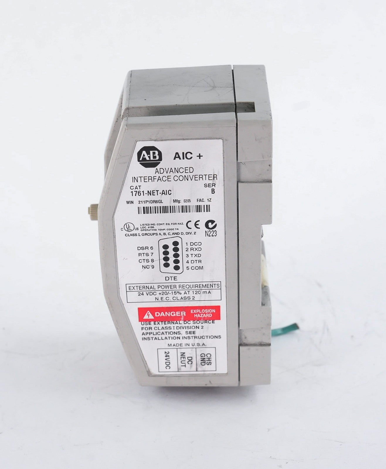 Allen Bradley 1761-NET-AIC /B Advanced Interface Converter 1761NETAIC