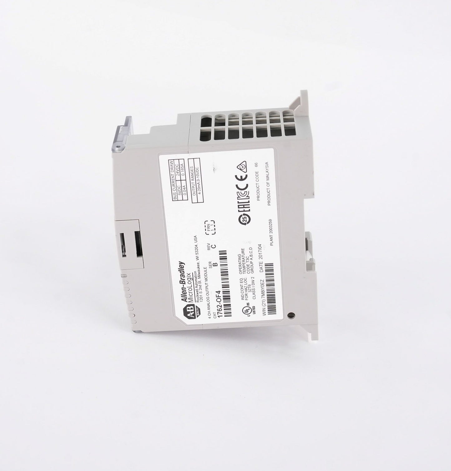 Allen Bradley 1762-OF4 /B MicroLogix 4 Channel Analog Output Module 1762OF4