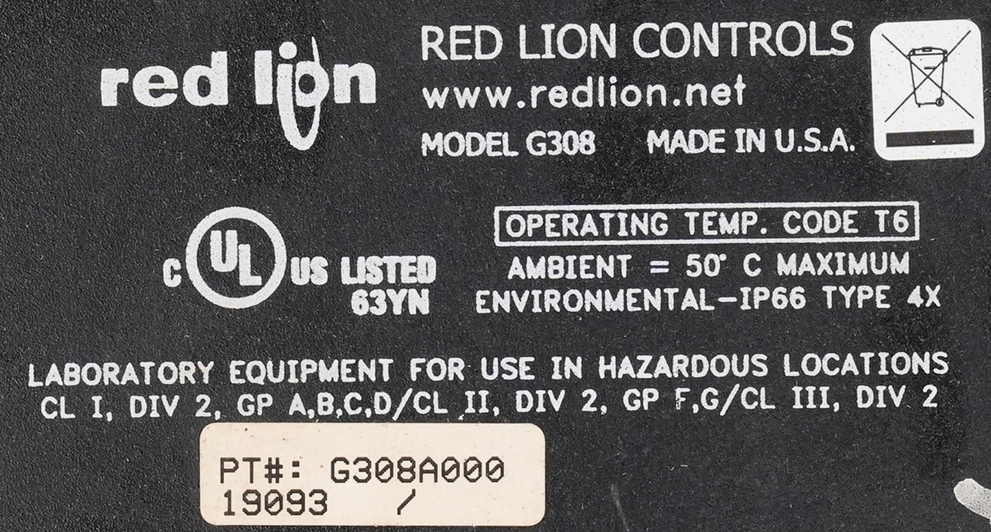 Red Lion Controls G308A000 Operator Interface Display Panel G308