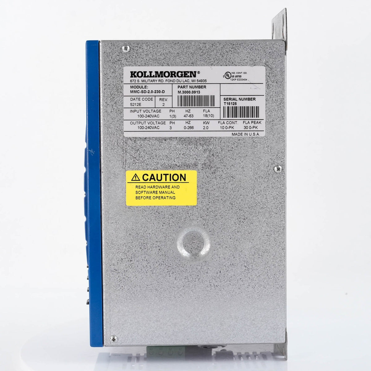 Kollmorgen MMC-SD-2.0-230-D Smart Drive Servo Amplifier 230VAC MMCSD20230D 2.0A
