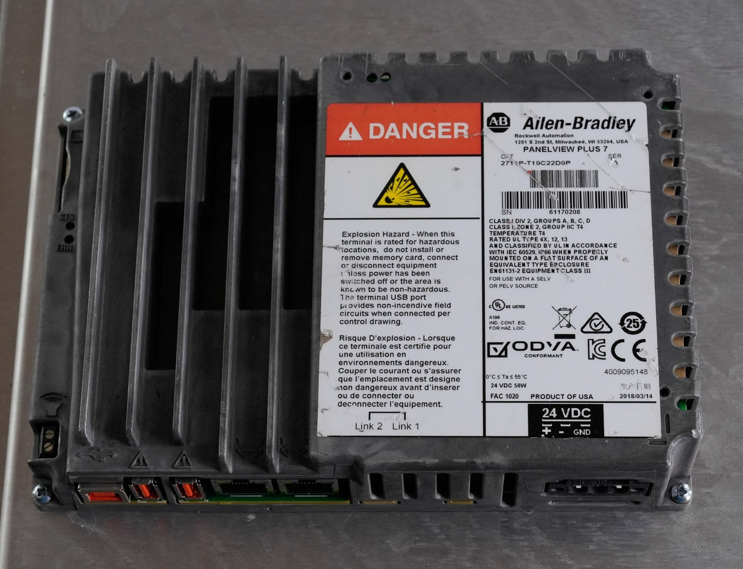 Allen Bradley 2711P-T19C22D9P /A PanelView Plus 7 2711PT19C22D9P + Warranty