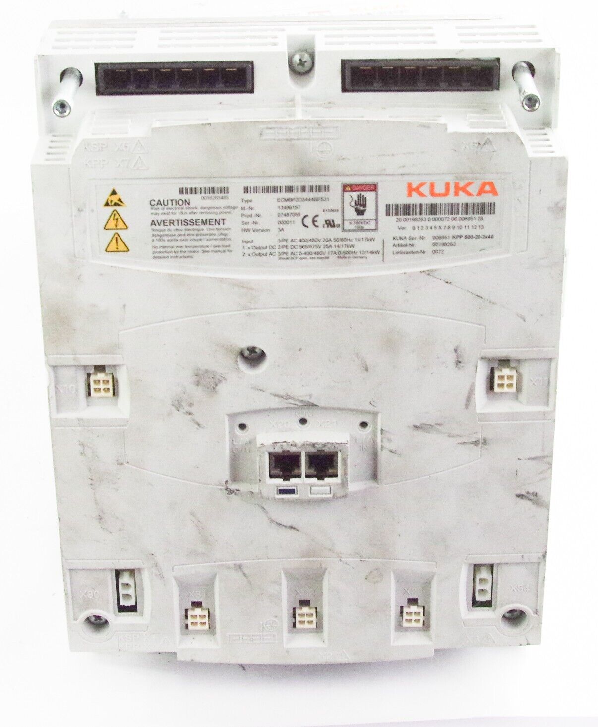 Kuka ECMBP2D3444BE531 KPP 600-20-2X40 Servo Drive - For Parts / Repair