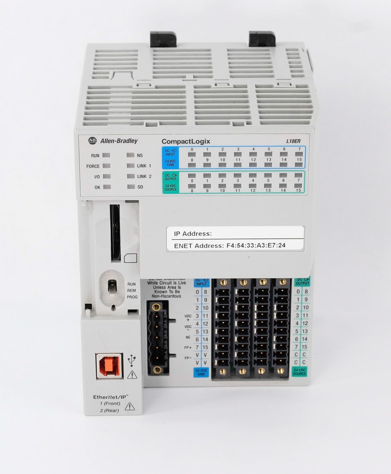 Allen Bradley 1769-L18ER-BB1B /B CompactLogix 0.5MB DI/O PLC Controller