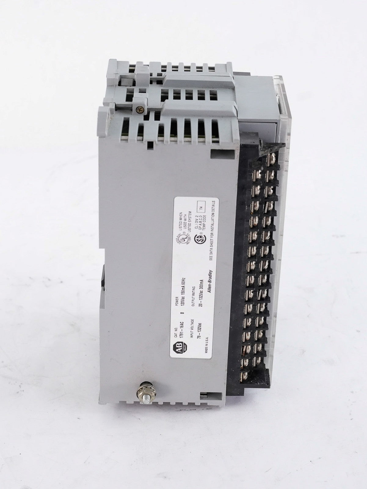 Allen Bradley 1791-16AC /B Block I/O Input Output Module 179116AC