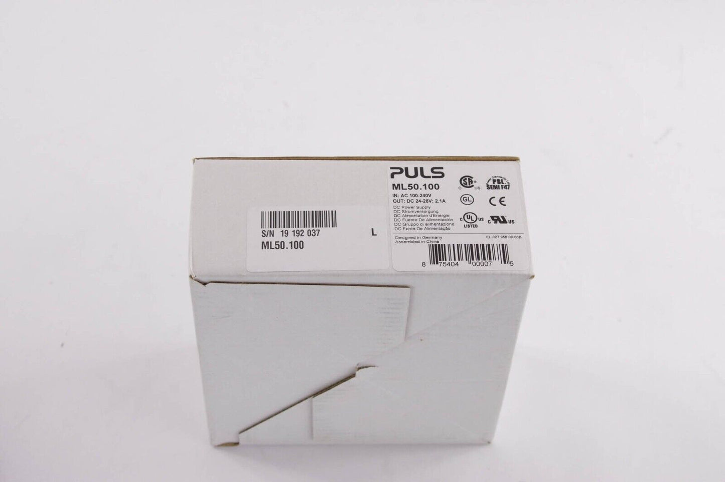 PULS ML50.100 POWER SUPPLY 50W 120-240VAC 1PH 24-28VDC