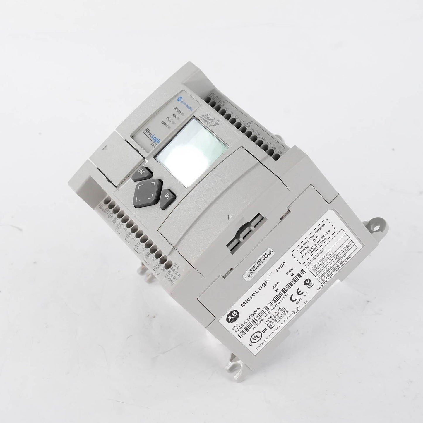 Allen Bradley 1763-L16BWA Ser B MicroLogix 1100 PLC 120/240VAC Controller