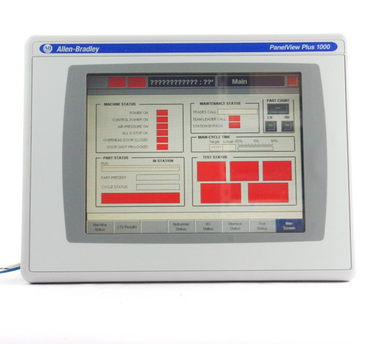 Allen Bradley 2711P-T10C4D8 /A PanelView Plus 6 1000 Terminal w/ RP8D/B Logic