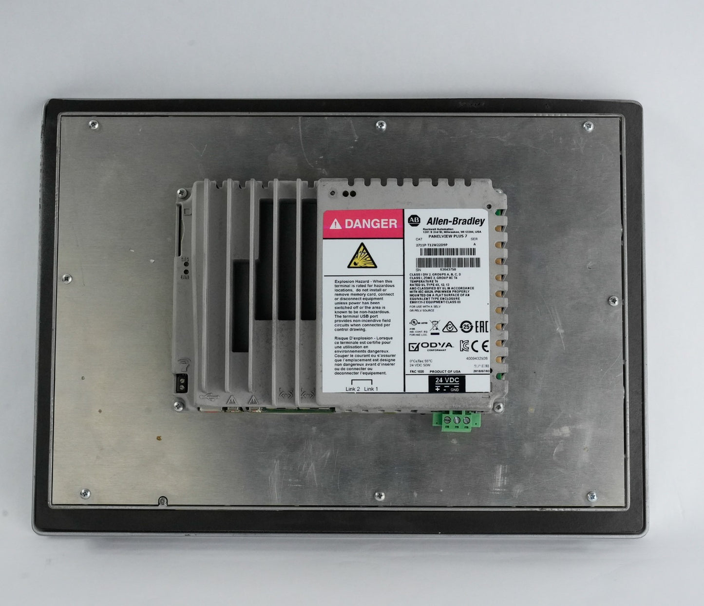 Allen Bradley 2711P-T12W22D9P /A PanelView Plus 7 Display 2711PT12W22D9P Refurb