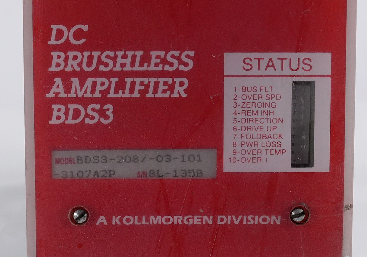 ID Industrial Drives BDS3-208/-03-01-101-3107A2P DC Brushless Amplifier Warranty