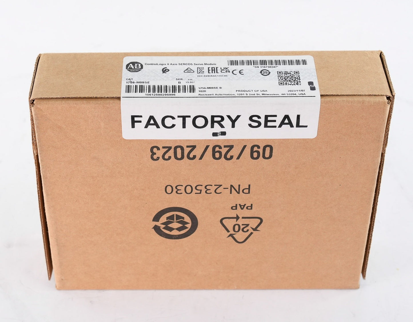 Allen Bradley 1756-M08SE /B ControlLogix 8 Axis SERCOS Module - Sealed Surplus