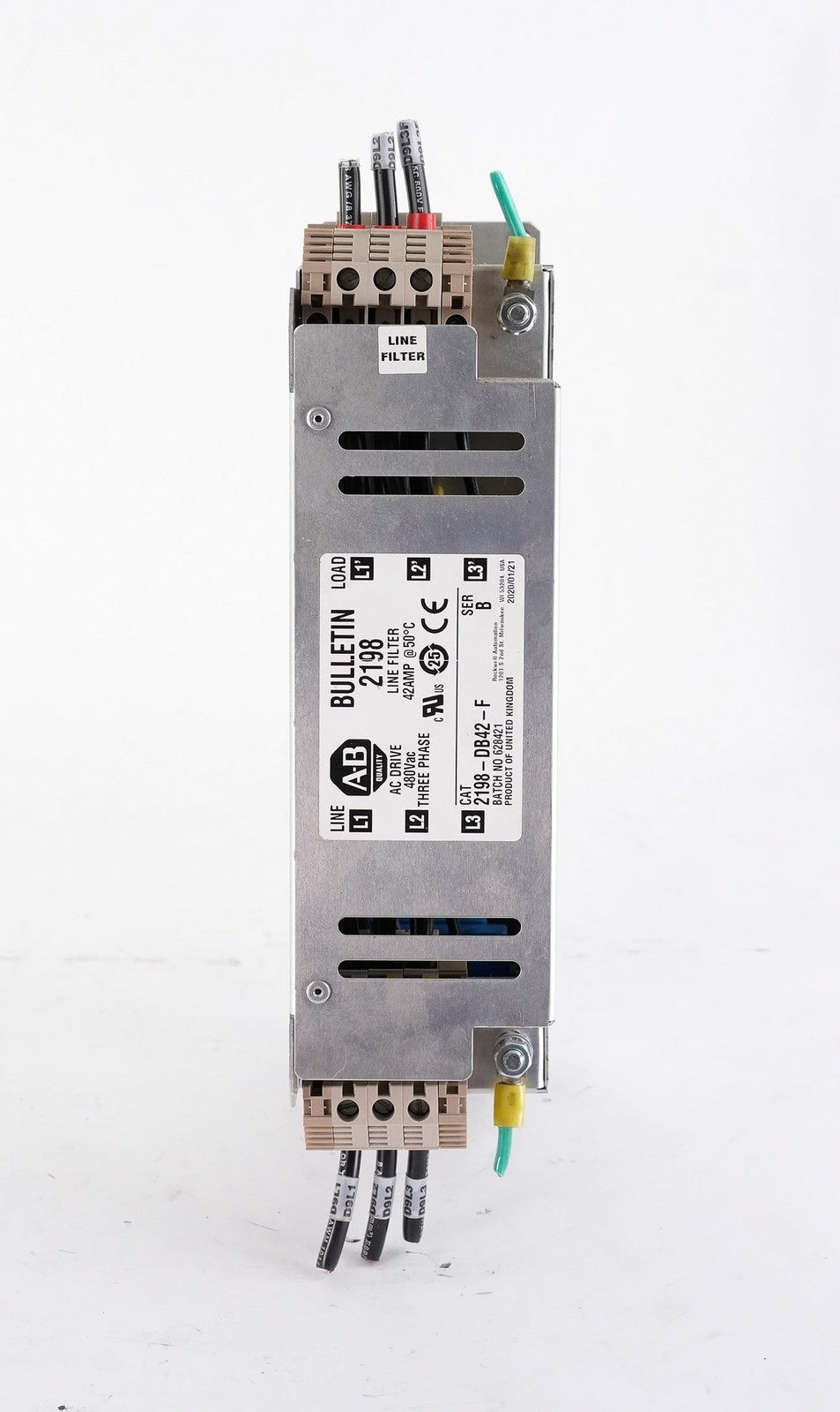 Allen Bradley 2198-DB42-F /B Bulletin 2198 Line Filter 42Amp 2198DB42F