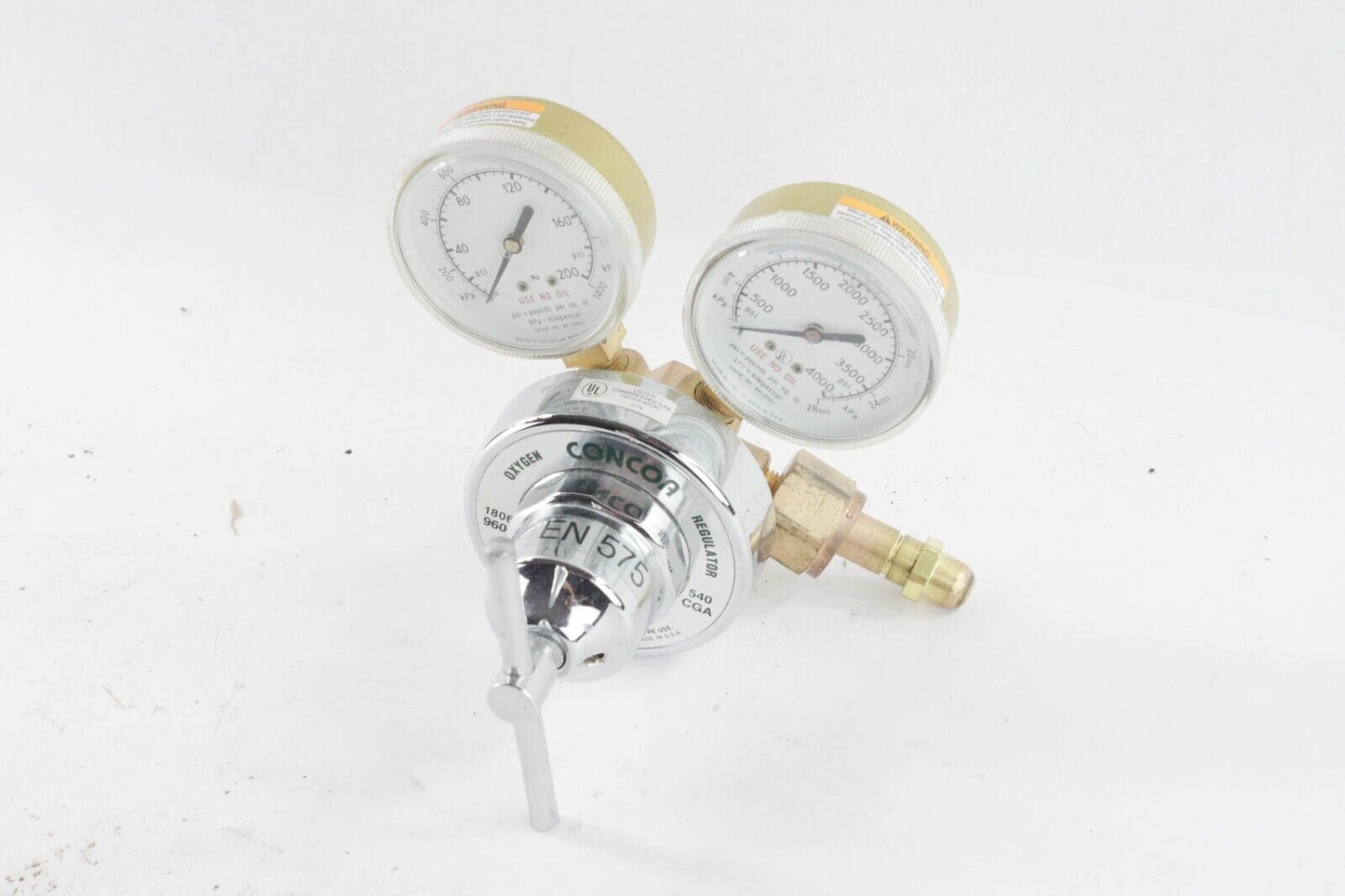 Concoa 1806-9606 Single Stage Oxygen Regulator 200 & 4000 PSIG 540 CGA