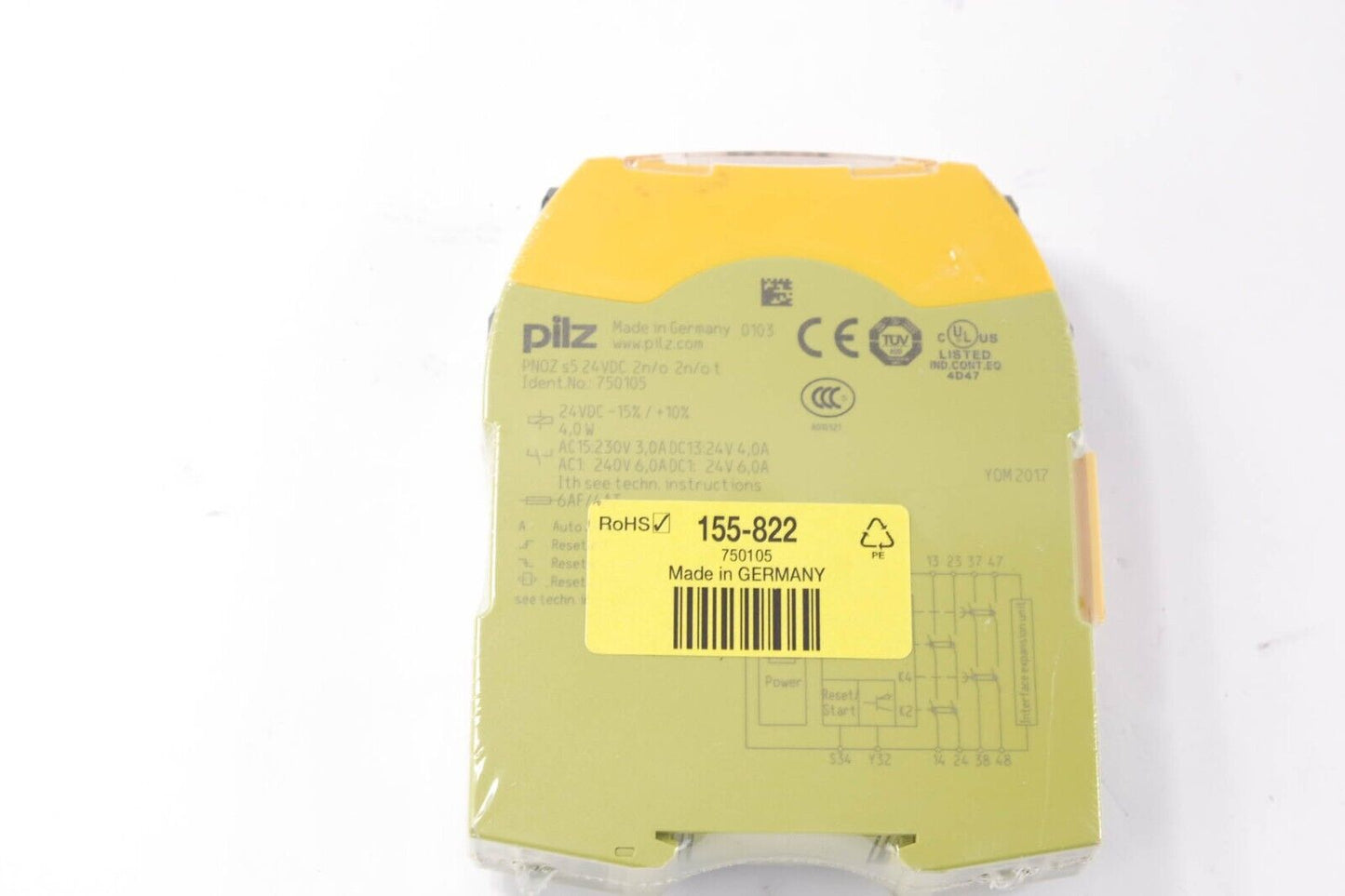 PILZ PNOZ S5 750105 Safety Relay 2n/o 2n/o t 155-822 / 017505-20