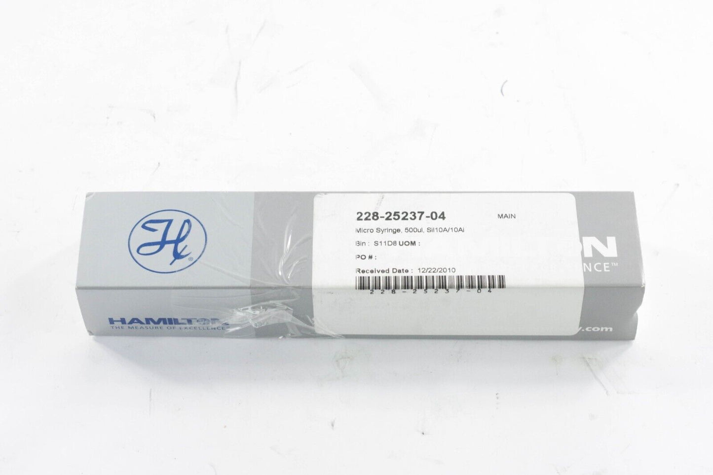 HAMILTON 500µL Micro Syringe # 228-25237-04 - Shimadzu SIL-10A/10Ai/10AF