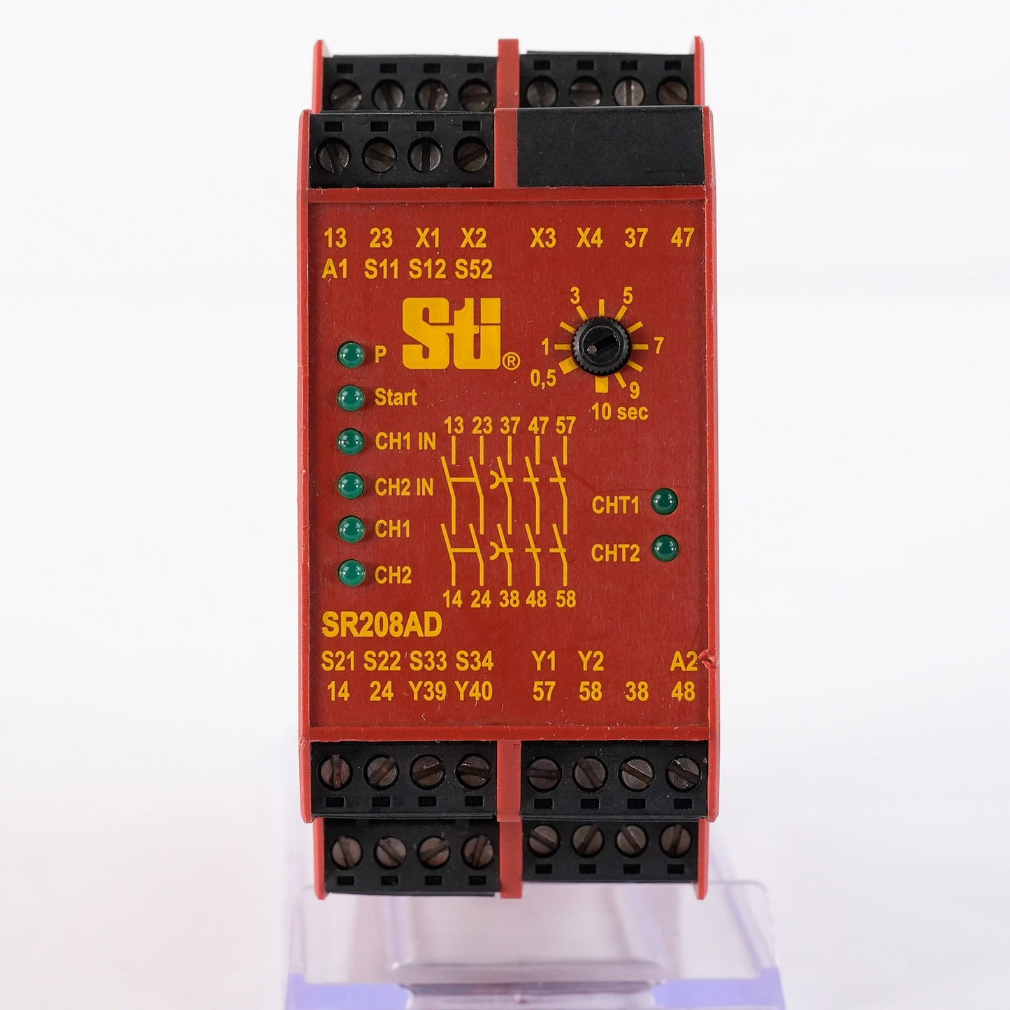 STI SR208AD01 Safety Relay 24VAC/DC 50/60Hz 250V 6A SR208AD01