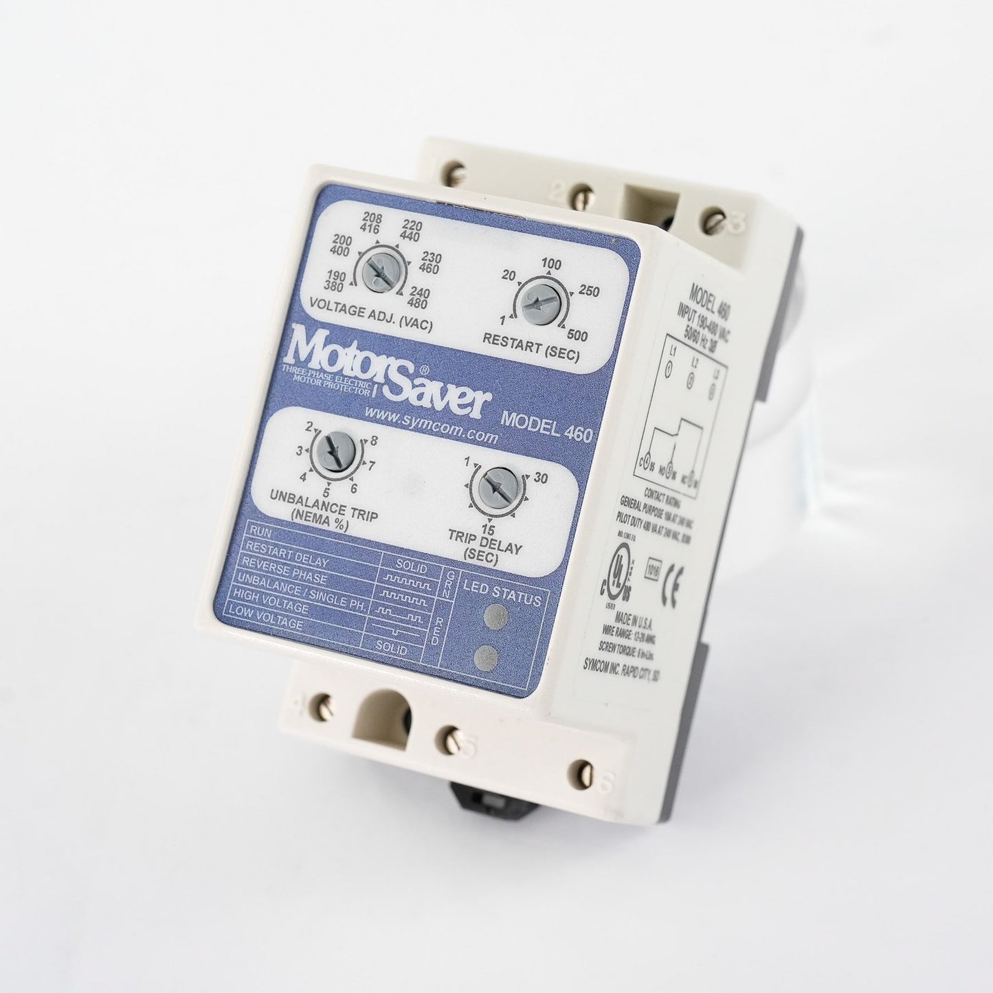Motor Saver Model 460 Electric Motor Protector 190-480VAC 50/60Hz