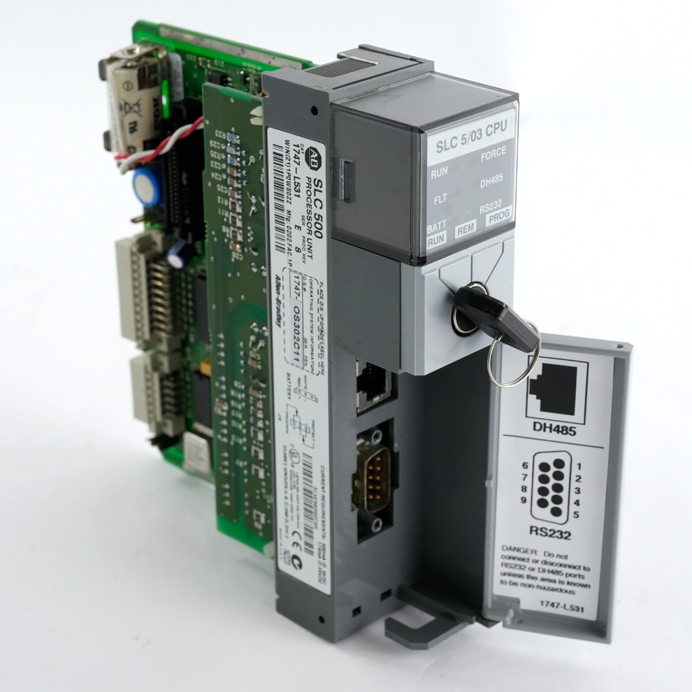 Allen Bradley 1747-L531 SLC 500 /E Rev. 8 1747-OS302 Processor Unit ...