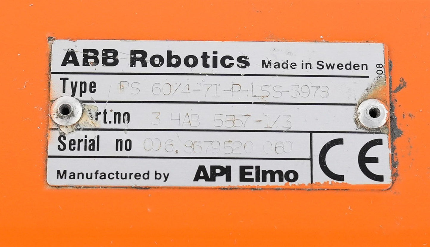 ABB Robotics PS 60/4-71-P-LSS-3978 Servo Motor PS 60471PLSS3978 3 HAB 5557-1/3