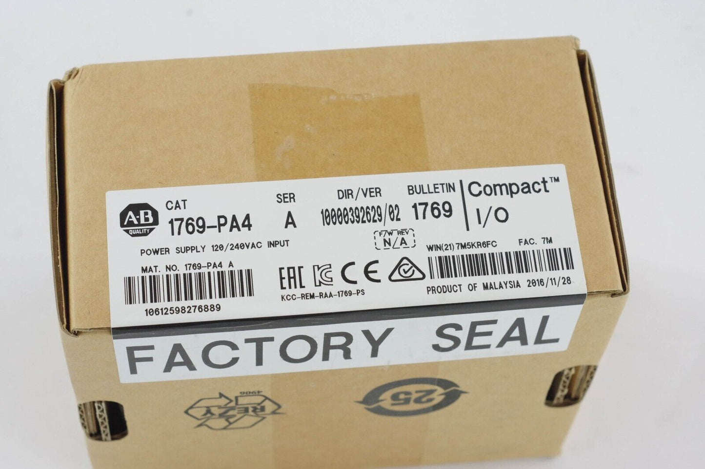 Allen Bradley 1769-PA4 Ser A Compact I/O Power Supply Module - New Surplus