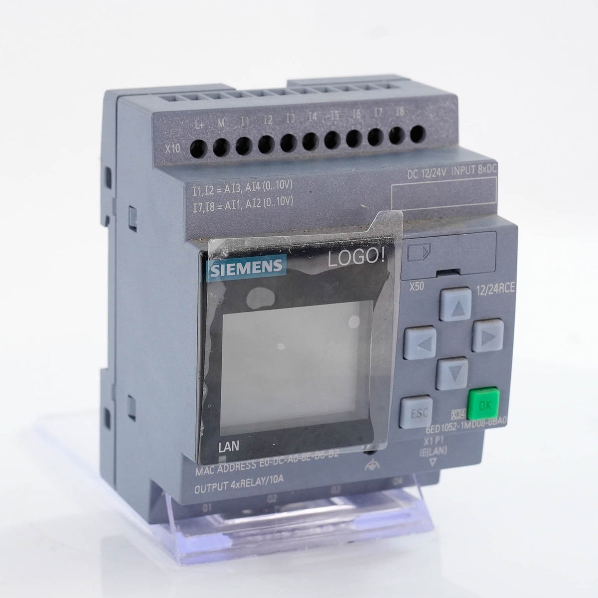 Siemens LOGO! 12/24RCE PLC Logic Module 6ED1052-1MD08-0BA1 12/24VDC 8DI 4DO Rela