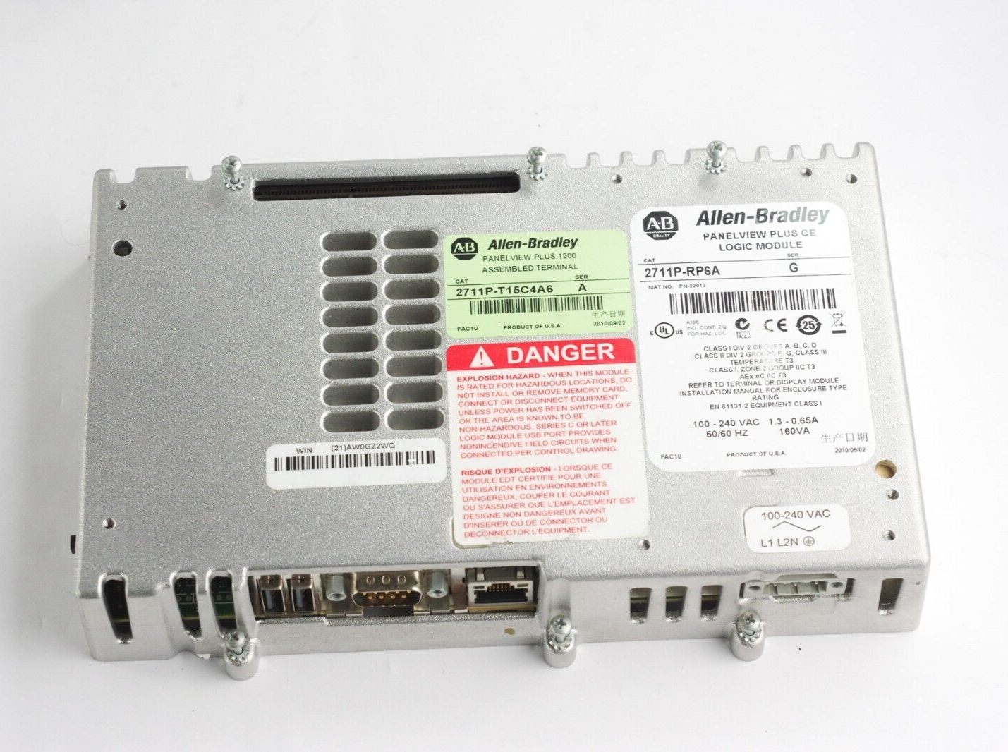 Allen Bradley 2711P-RP6A Ser G Panelview Plus Logic Module 2711PRP6A