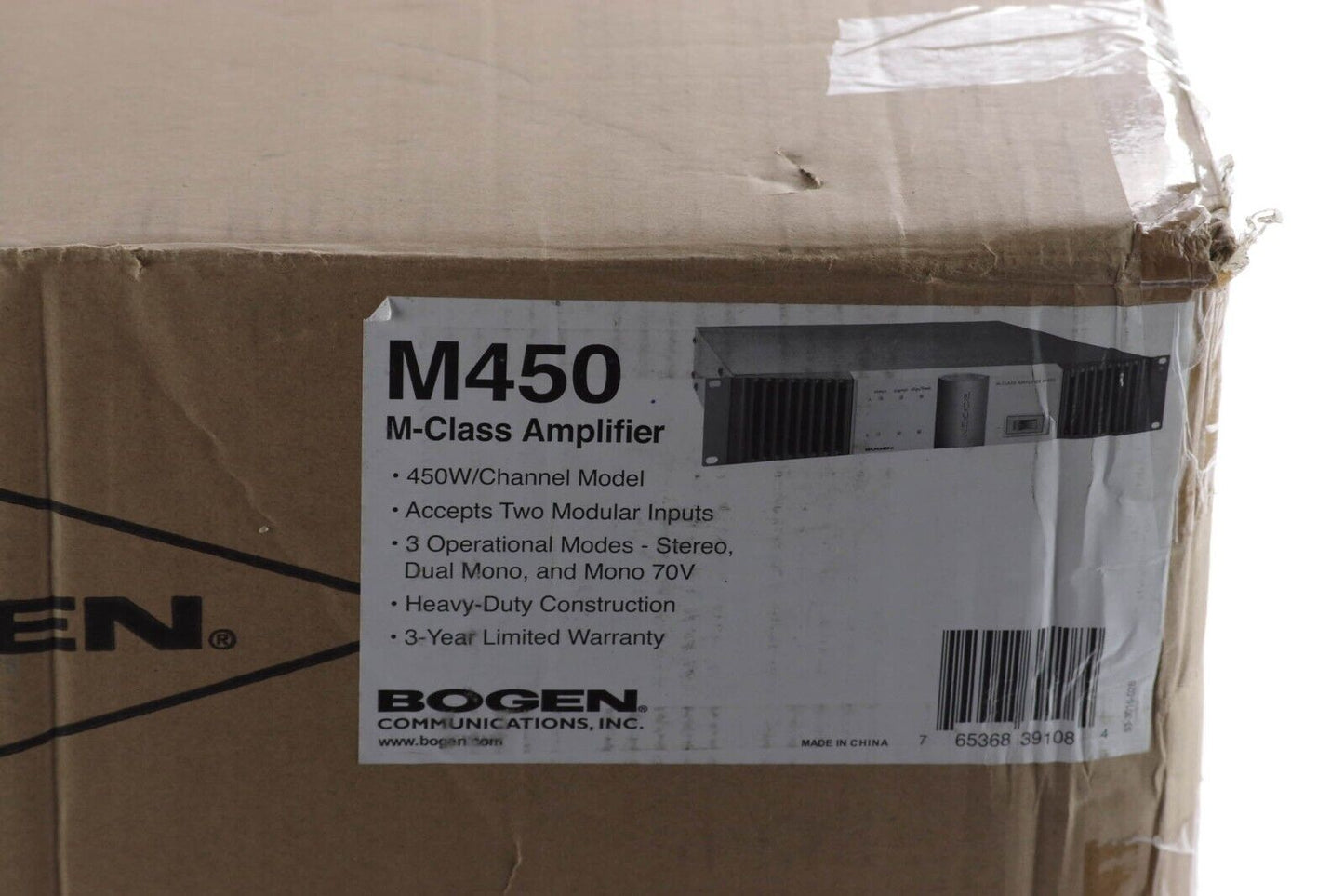 Bogen M450 M-Class 450 Watt Dual-Channel Amplifier