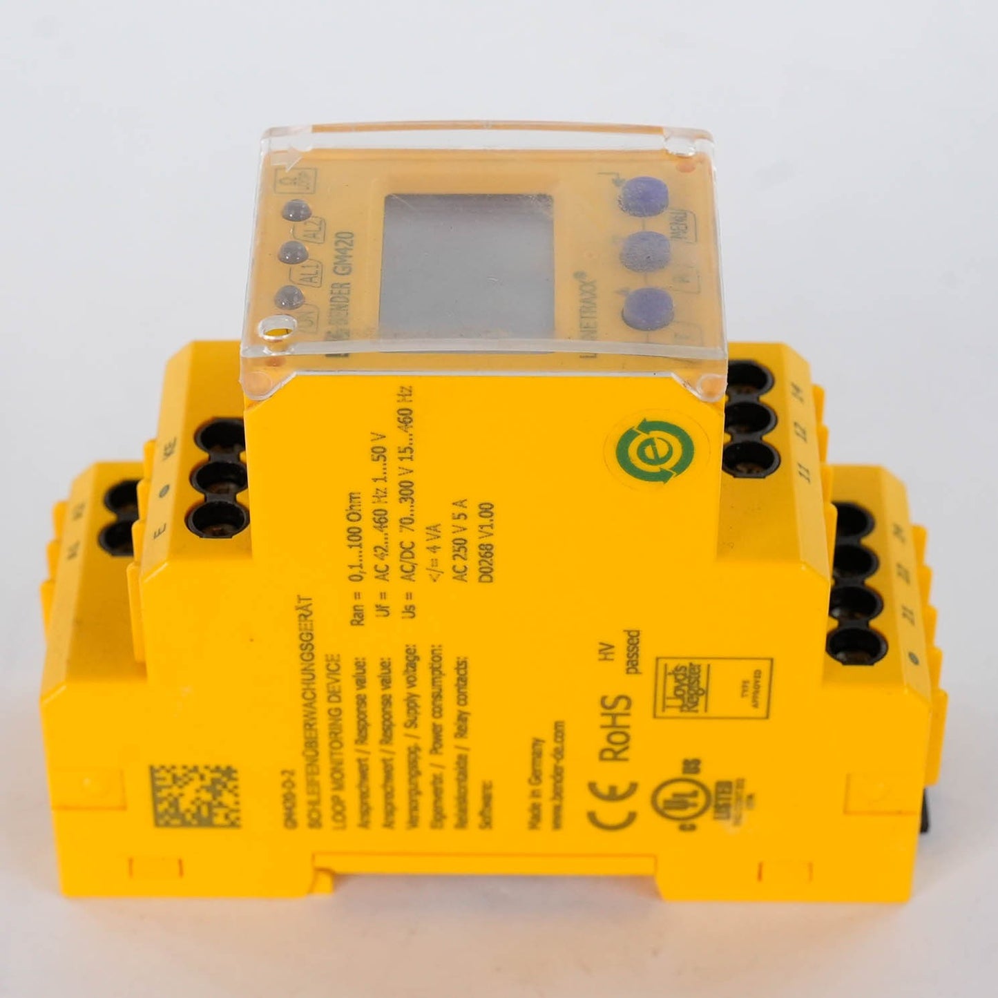 Bender GM420-D-2 Ground Monitor AC/DC 0-100V 15-400Hz GM420D2 Voltage Relay
