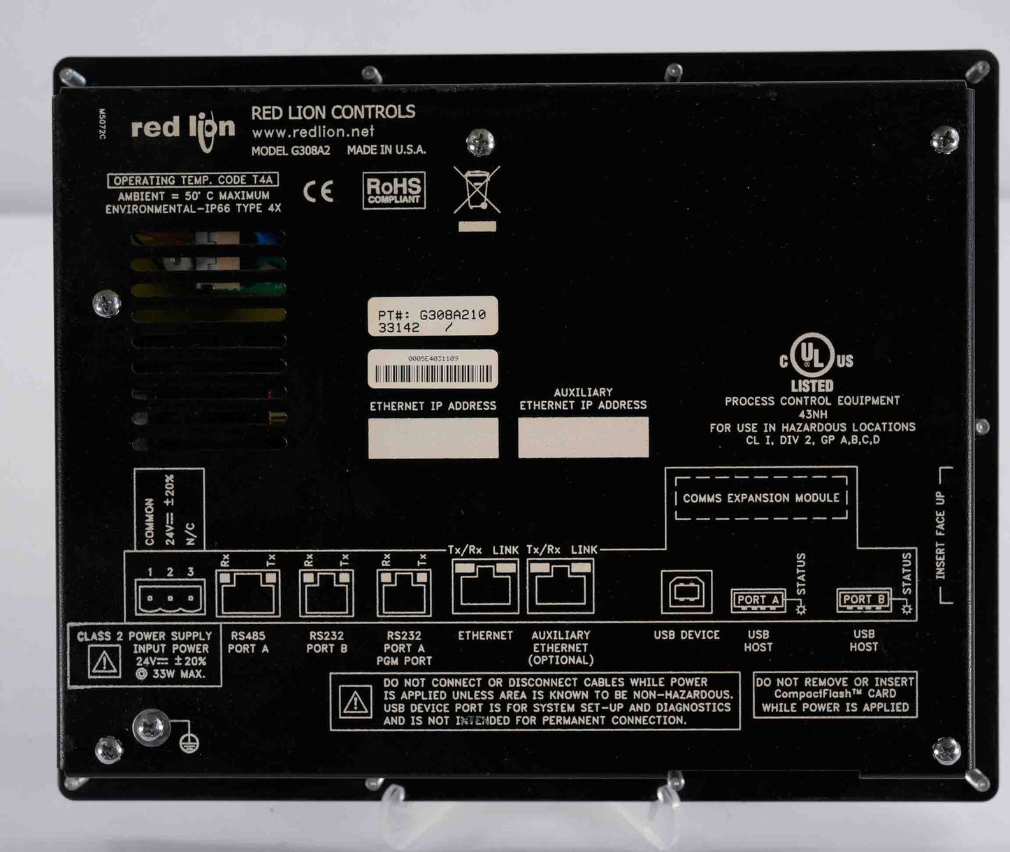 Red Lion Controls G308A2 G3 8.4" HMI Operator Interface Panel G308A210