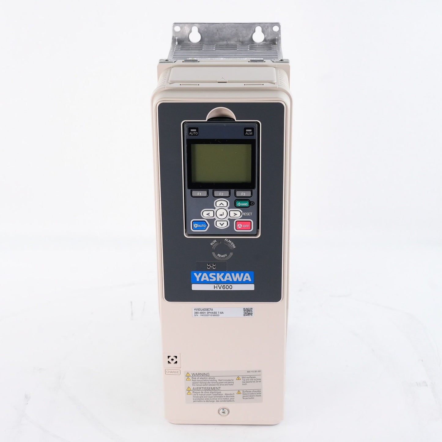 Yaskawa CIPR-HV60U4008CFAA-AAAAHA Rev A 480V 7.5A 5HP AC Drive - Open Box