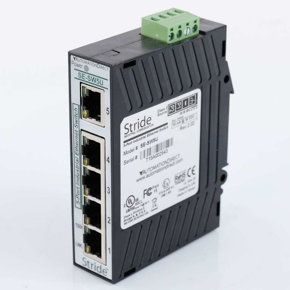 Brainchild SE-SW5U 5-Port Unmanaged Industrial Ethernet Switch 10/100 Mbps
