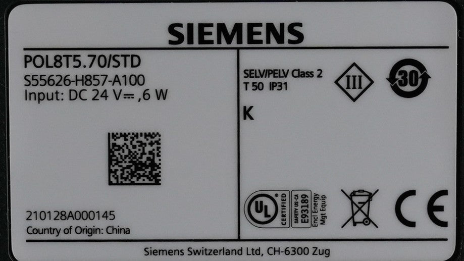 Siemens POL8T5.70/STD Climatix Handheld Touch Panel 7" S55626-H857-A100