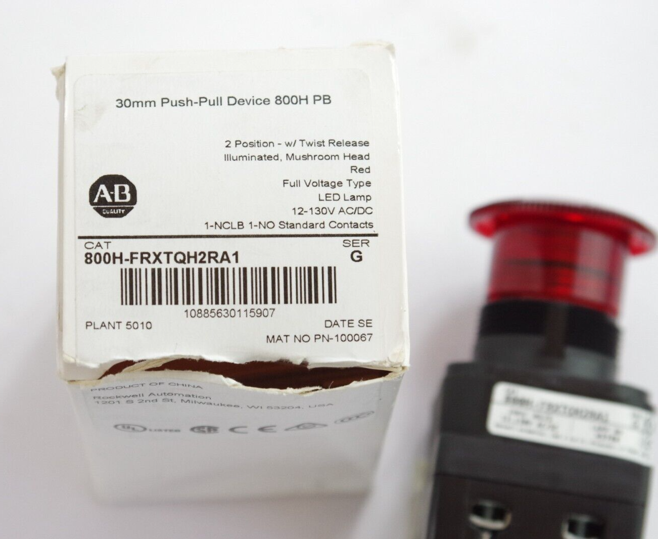 Allen Bradley 800H-FRXTQH2RA1 Switch 800HFRXTQH2RA1 Pushbutton